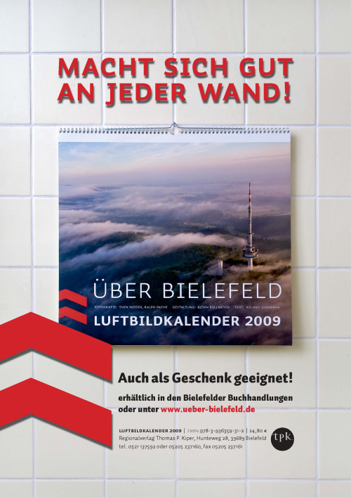 Luftbild Bielefeld Stadtbahn Plakat